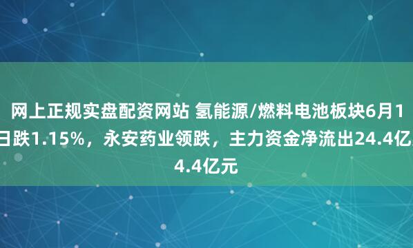 网上正规实盘配资网站 氢能源/燃料电池板块6月19日跌1.15%，永安药业领跌，主力资金净流出24.4亿元